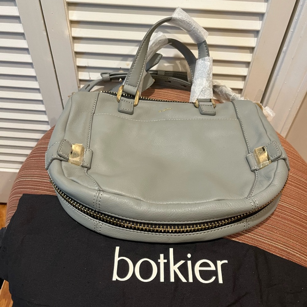 Botkier Light Gray Leather Satchel/ hobo